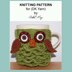 Archie Night Owl Animal Bird Prey DK Yarn Mug Cup Cosy Warmer by Adel Kay