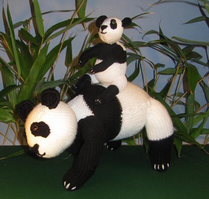 Mother and Baby Panda Toy Animals