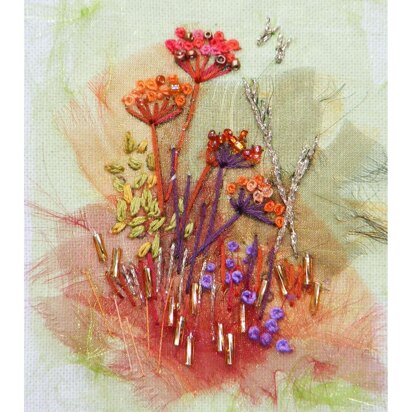 Rowandean Herbst-Wiesenkerbel-Stickset - 13,5 cm x 16,5 cm