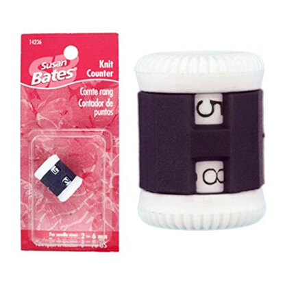 Vintage Susan Bates Peg-It Knitting Counter RED 10 White Pegs & Yarn Bob'n  B48