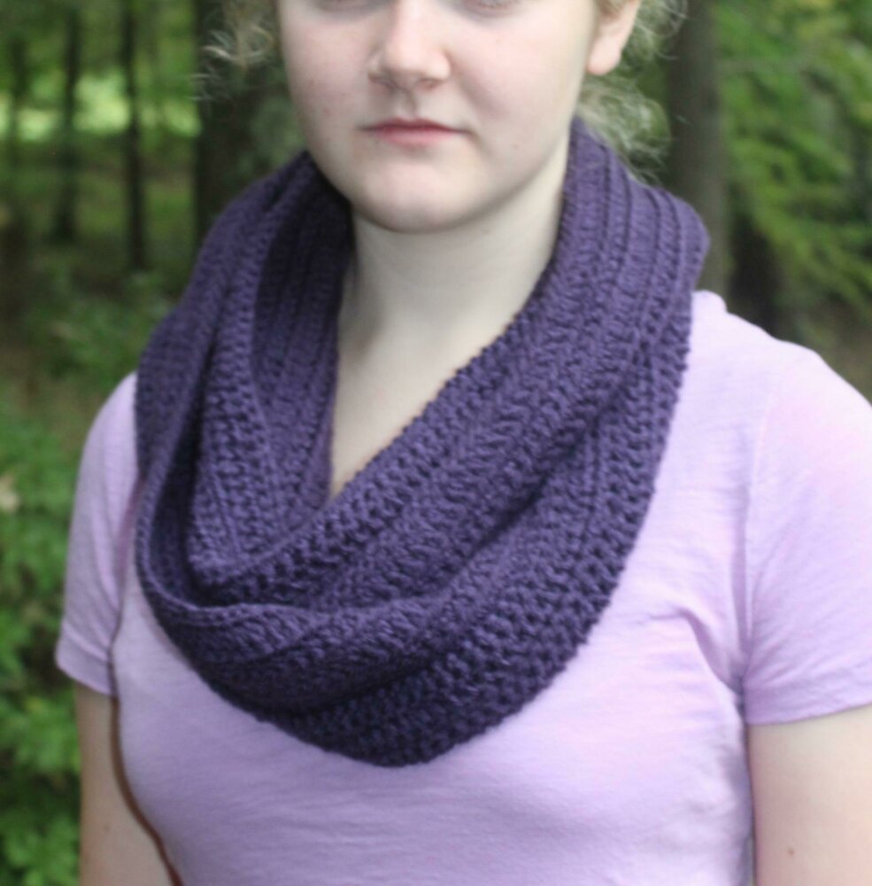 ribbed knit infinity scarf pattern