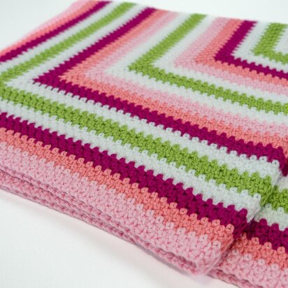 Little Flower Infinity Moss Square Crochet Blanket