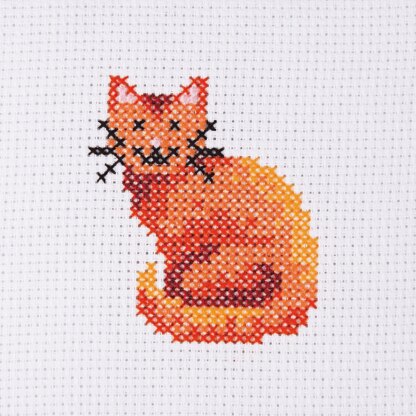 Anchor 1st Kit - Cat Cross Stitch Kit - 15cm x 15cm