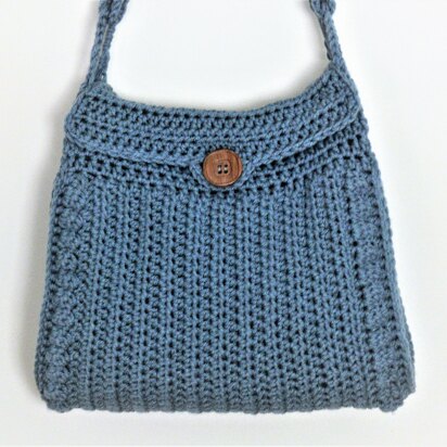 Crochet Blue Jeans Tote Bag # 308