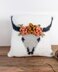 040- Bull's skull pillow cover