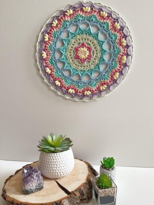 Happy Spring Mandala Crochet pattern by K.A.M.E. Crochet