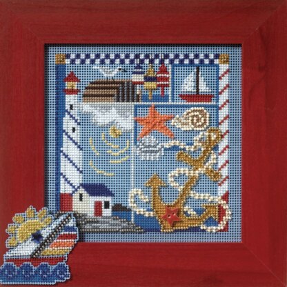 Mill Hill Seaside Sampler Cross Stitch Kit - 12.5cm x 12.5cm