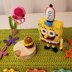 Bubbly Square Buddy – Chibi Amigurumi Crochet Pattern (Chef Hat, Mini Burger, Jellyfish & Spatula)