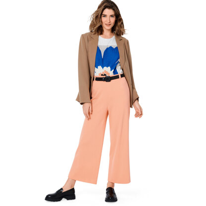 Burda Style Misses' Wide Leg Pants with Back Elastic Waistband B5969 - Sewing Pattern