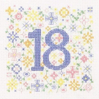 Heritage 18th Birthday Card Cross Stitch Kit - GB181373