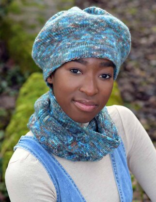 Dylan Beret and Cowl in Juniper Moon Farm Fourteen Paints - PDF