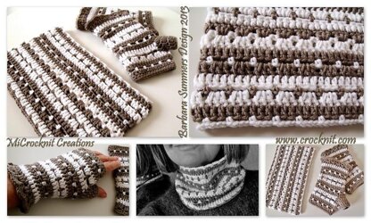 Crochet Mittens and Headband LOOPY