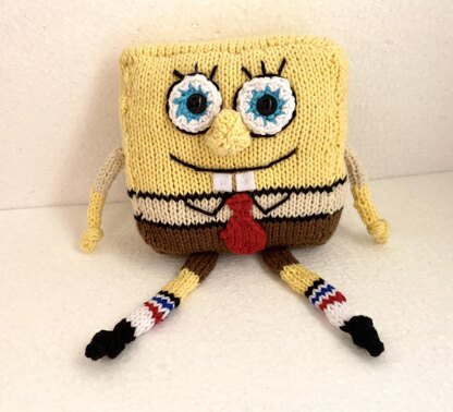 Pattern: Knitted Spongebob, amigurumi SpongeBob, knitted toy