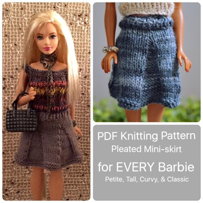 Curvy Barbie Pleated Skirt ALL Sizes