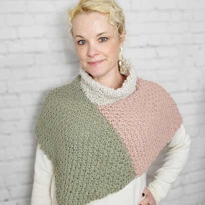 Mossy Turtle Neck Warmer Poncho