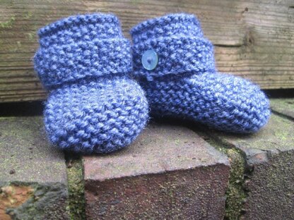 Denim Baby Booties