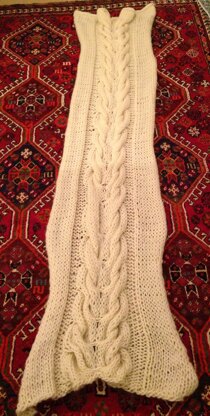 Super chunky cable shawl