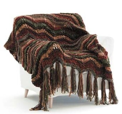 Autumn Throw in Lion Brand Homespun and Jiffy