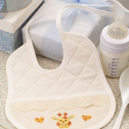 Made with Love - Baby Bib with Giraffe in Anchor - Downloadable PDF