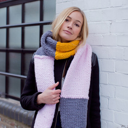 Lisen Stripe Scarf - Knitting Pattern in MillaMia Naturally Soft Super Chunky