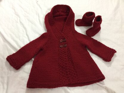 Red Riding Hood Jacket and Bootees
