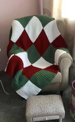 Christmas Patchwork Blanket Knitting Pattern