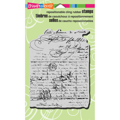 Stampendous Cling Stamp - Vintage Letter