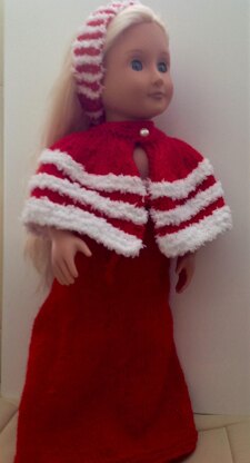 Christmas dress and dolls cape