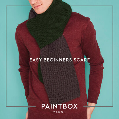 Easy Beginners Scarf - Free Knitting Pattern in Paintbox Yarns Simply Chunky