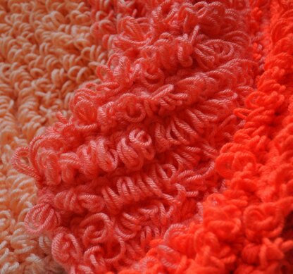 Square Blocks Loop Stitch Crochet Rug Pattern Contemporary