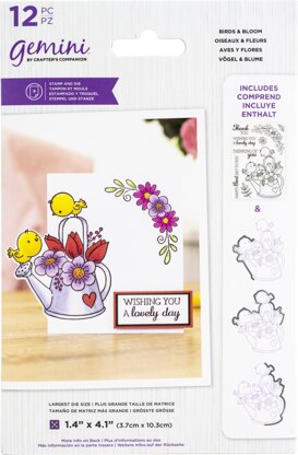 Crafter's Companion Gemini Stamps & Dies - Birds & Bloom