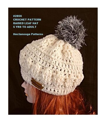 #2856 - Raised Leaf Crochet Hat