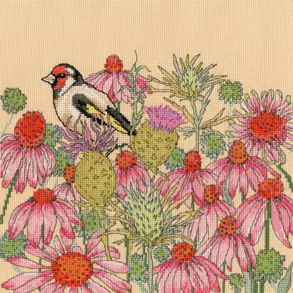 Bothy Threads Daisy Garden by Fay Miladowska Cross Stitch Kit - 26 x 26cm