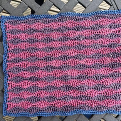 Short Wave Crochet Washcloth