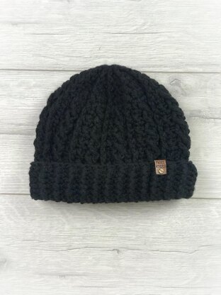 Cable Beanie with a Brim