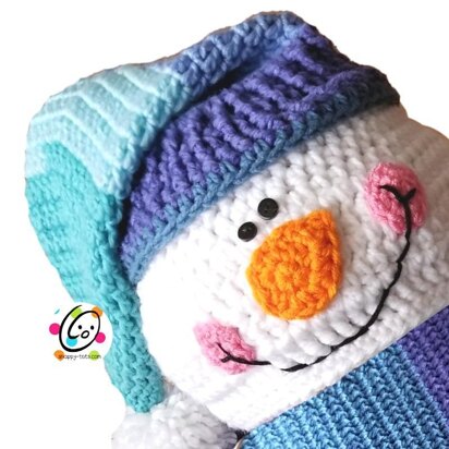 Snappy Hooded Snowman Scarf With Mittens