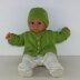 Baby Onepiece Cardigan and Beanie Hat