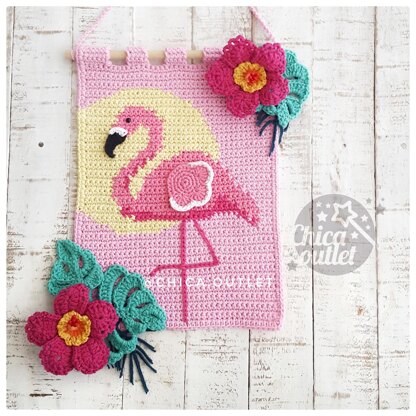 Tropical Flamingo Wall Hanging