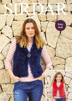 Waistcoats in Sirdar Funky Fur - 8235 - Downloadable PDF