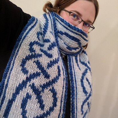 Celtic Braid Border Scarf