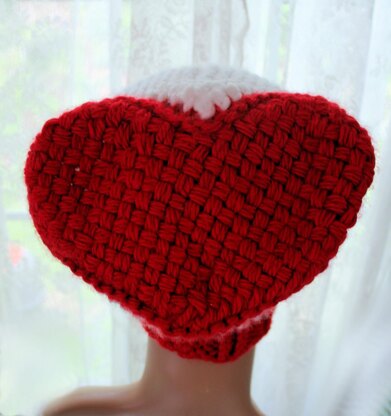 Woven Heart Slouch Hat