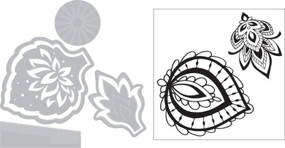 Sizzix Framelits Die & Stamp Set By David Tutera 6/Pkg - Lace Flower