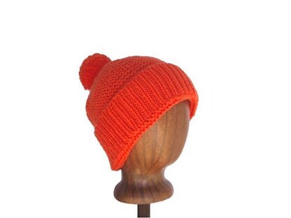 Pom Pom Hat with Brim