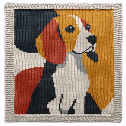 Hunting Dog Knitting Pattern Bundle, 4 Squares