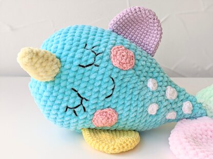 Narwhal Comforter Narwhal Lovey Crochet pattern by Olive s Toy