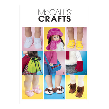 McCall's 18 Doll Accessories M3469 - Paper Pattern Size One Size Only