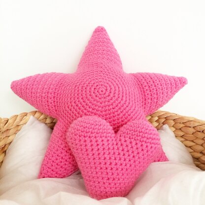 Heart and Star Cushion