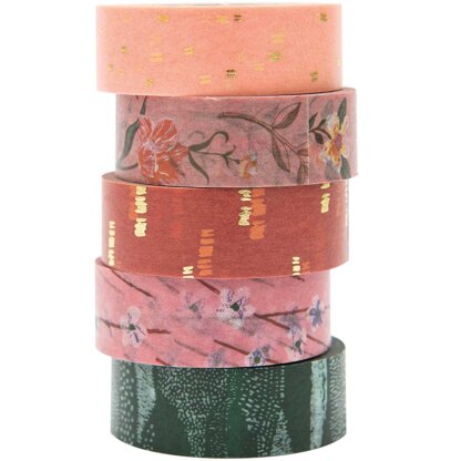 Paper Poetry Washi Tape Pack of 5 Flowers Nature Matters Tapes