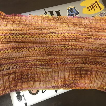 Sunrise Sunburn Sunset Cowl - knitting pattern