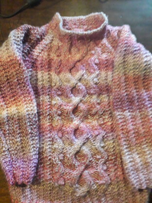 Pink chunky cable jumper